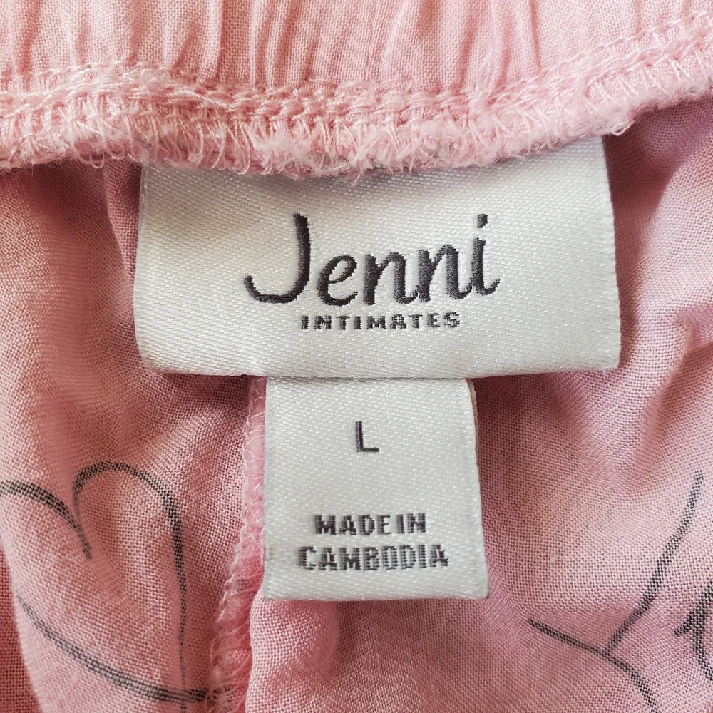 Jenni Pink Love Lightweight Pajama Pants Large - Picture 4 of 4